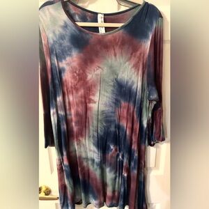 Tie-Dye Long Sleeve Top